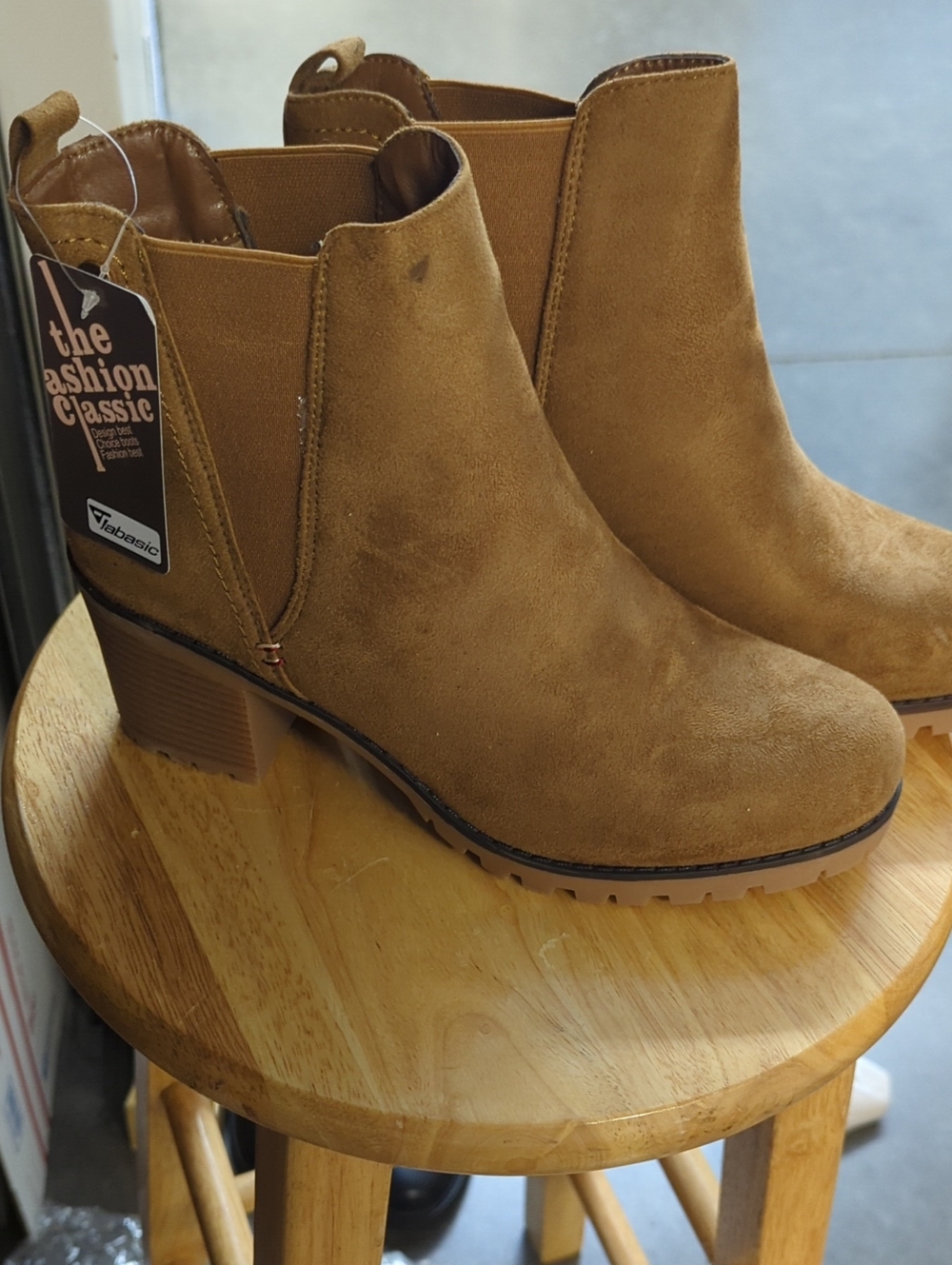 The Fashion Classic Suede Chelsea Booties - Brown